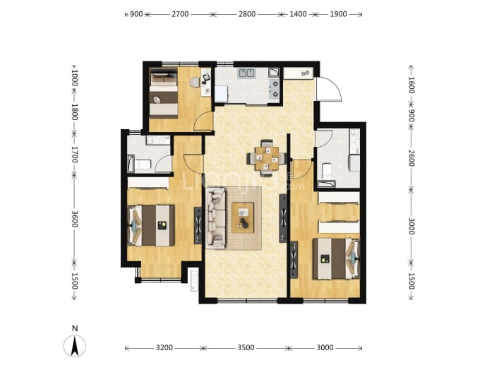 富禹东域--建面 99m²