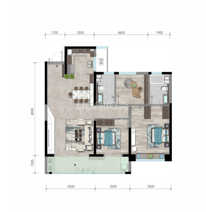 璟樾府--建面 118m²