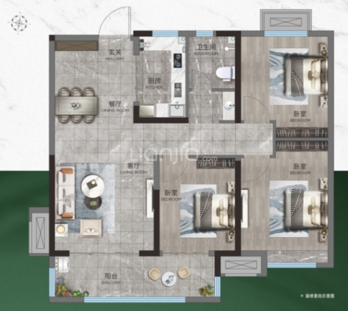 东湖森林绿苑--建面 109m²