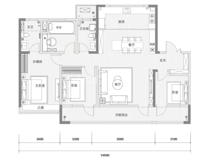 云玺天颂二期宸园--建面 143m²