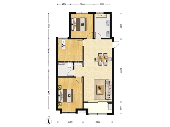 兴业西部新区--建面 110.71m²