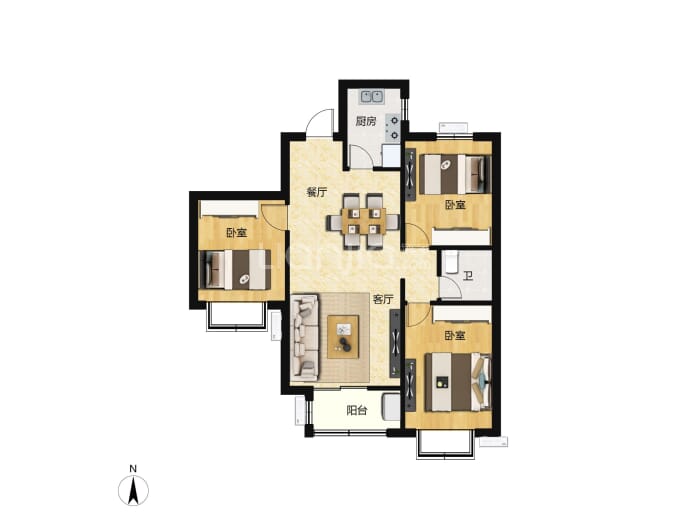 漫香郡--建面 100.1m²