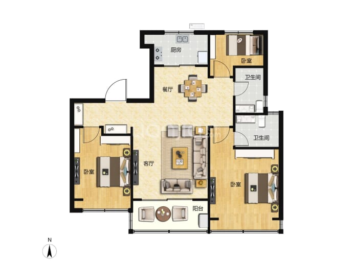 鸿润锦绣乾城--建面 119m²