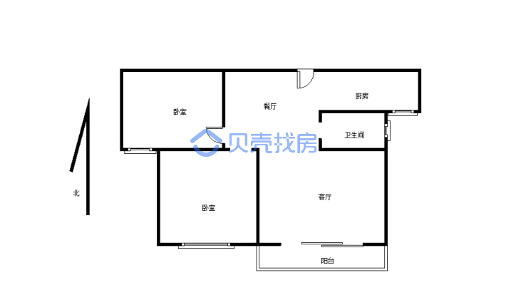 三川水岸2-2-1-1 80.00m² 32 万）-户型图