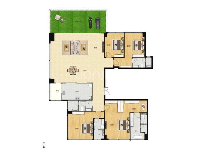 华侨城半月岛纯水岸--建面 266m²