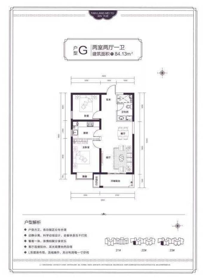 靖烨·天朗美域--建面 84.13m²