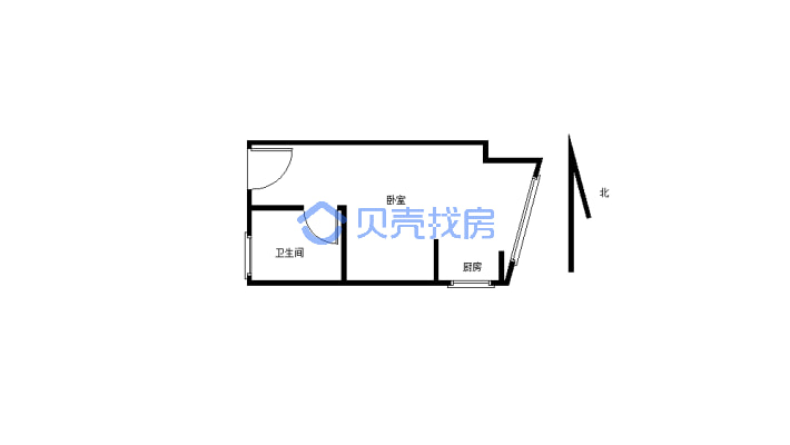 佳田新天地 1室1厅 南-户型图
