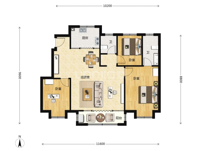 金鼎清晖园--建面 120m²