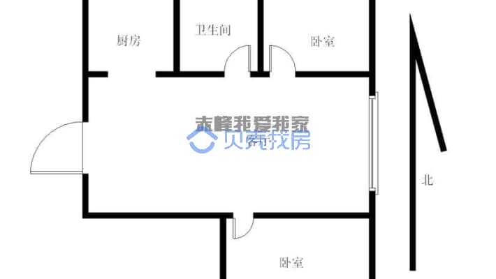 阳光希望四期电梯楼 视野宽阔 采光充足-户型图