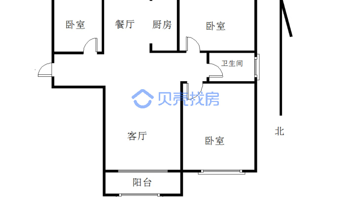 博威江南苑 三室双阳台  好看可以谈 大润发 yu-户型图