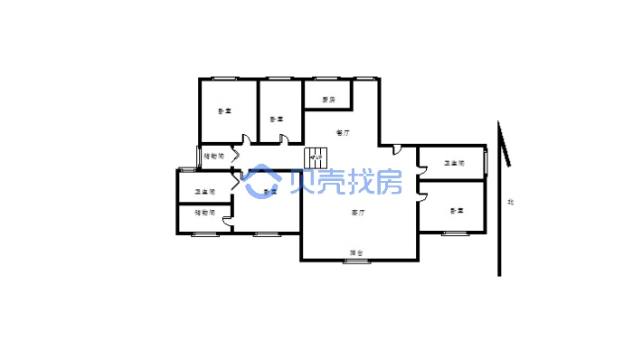 化成星苑南北通透4房2厅2卫可以做6房中间楼层独门独户-户型图