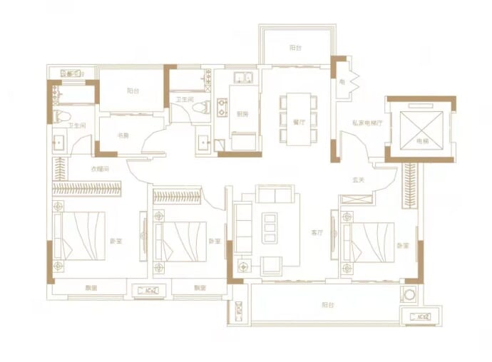 嘉源襄河左岸--建面 127m²