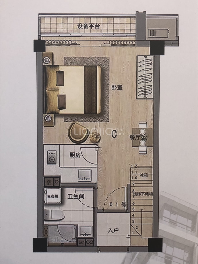 景顺铂悦城--建面 42.39m²