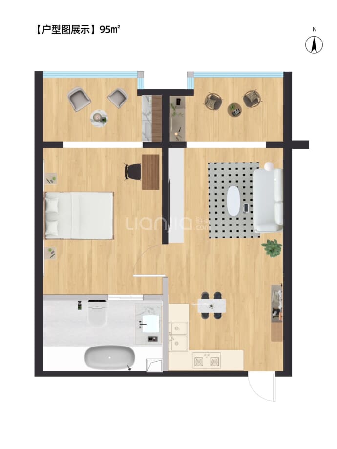 国际海景城酒店公寓--建面 90m²