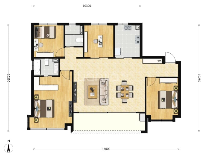 白桦林悦--建面 143m²