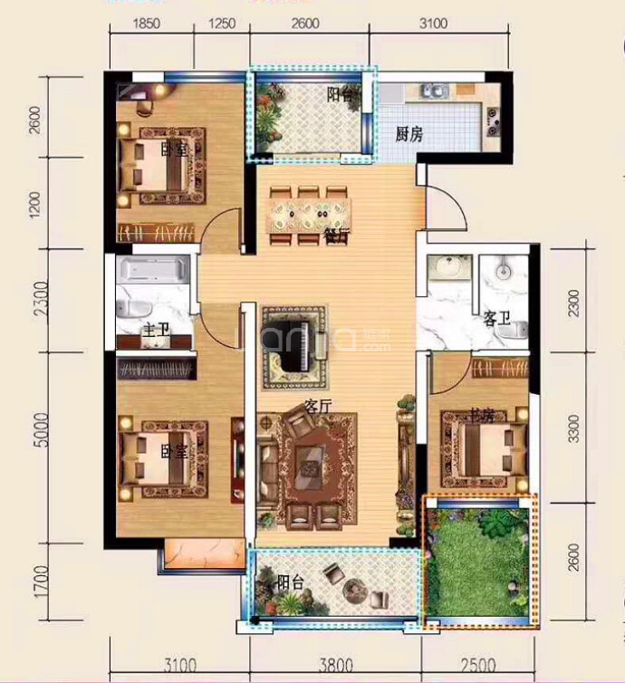 俊都大城--建面 110.84m²