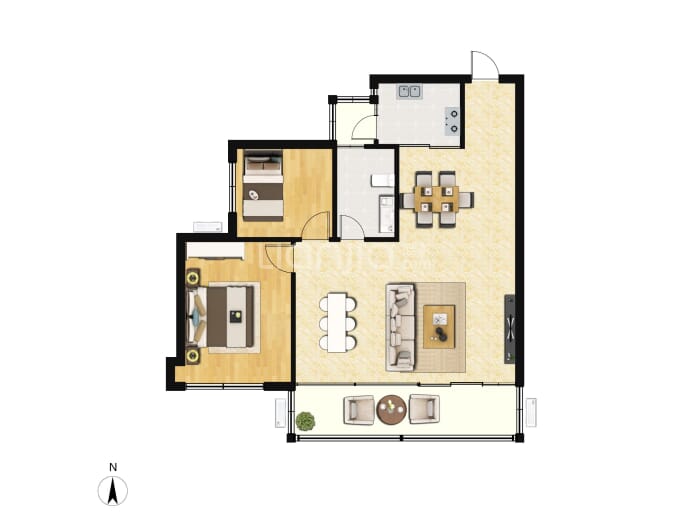 万合龙悦--建面 87.48m²