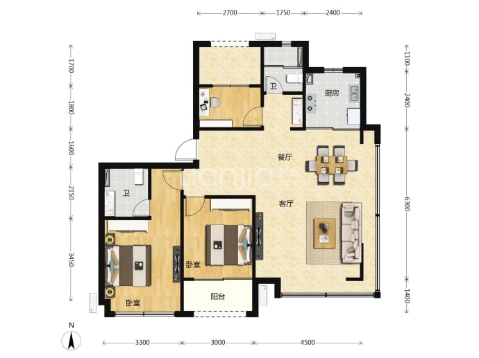 远洋未来城--建面 118m²