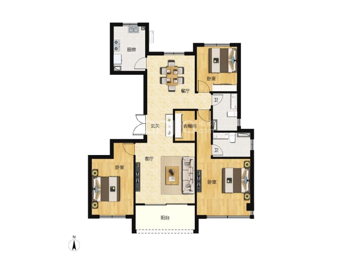 郑州华侨城--建面 137m²