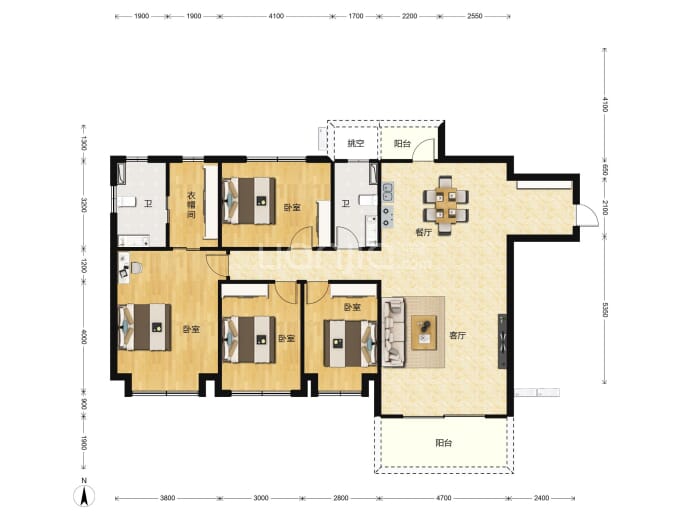 御景鸿庭--建面 151.63m²