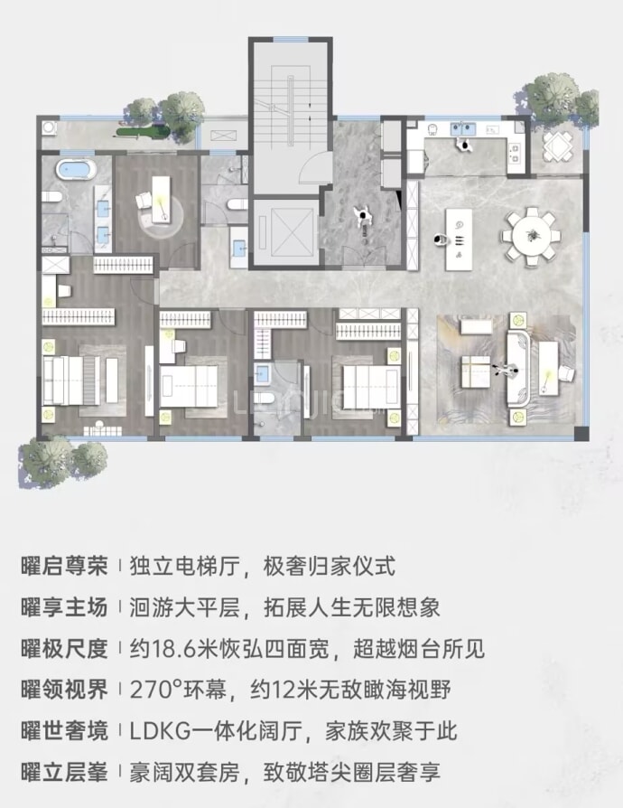 龙湖天曜--建面 180m²