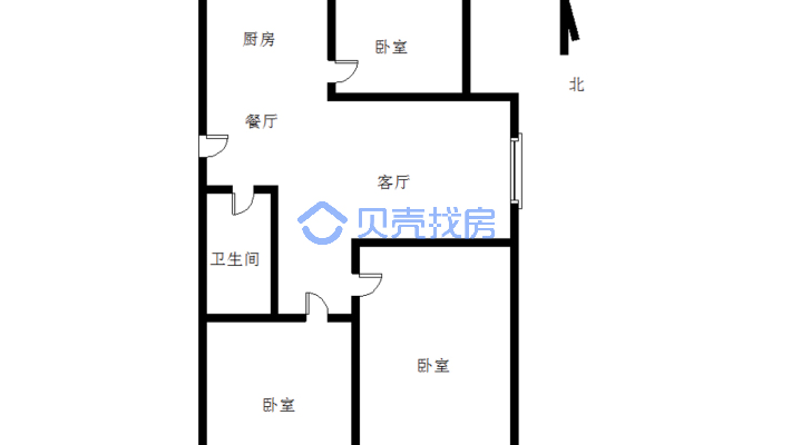 独立三室 视野采光好 满二唯一-户型图