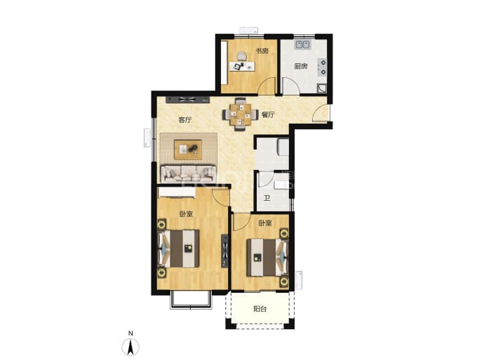 世茂云图--建面 102.87m²