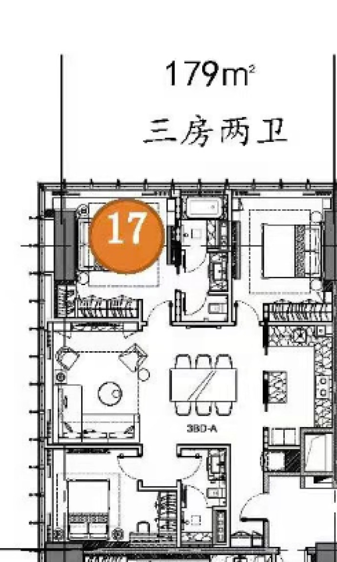 嘉裕中心J公馆--建面 179m²