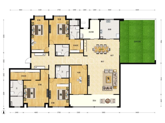 运达会展湾--建面 317m²