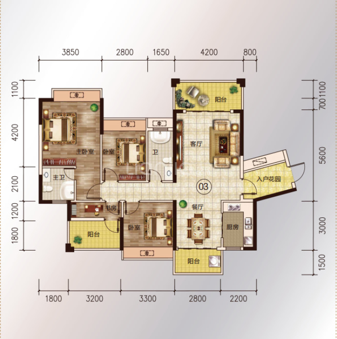 泰德花园--建面 126.91m²