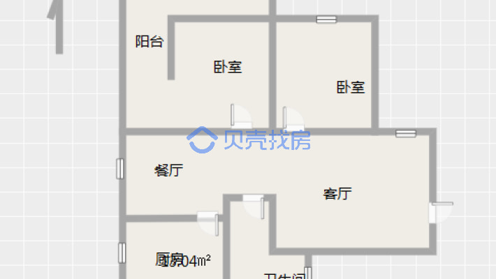 连云港港务局西园生活区，两室简单装修，看房方便-户型图