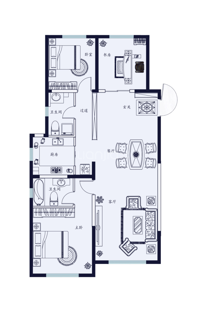 中海·望京府--建面 127m²