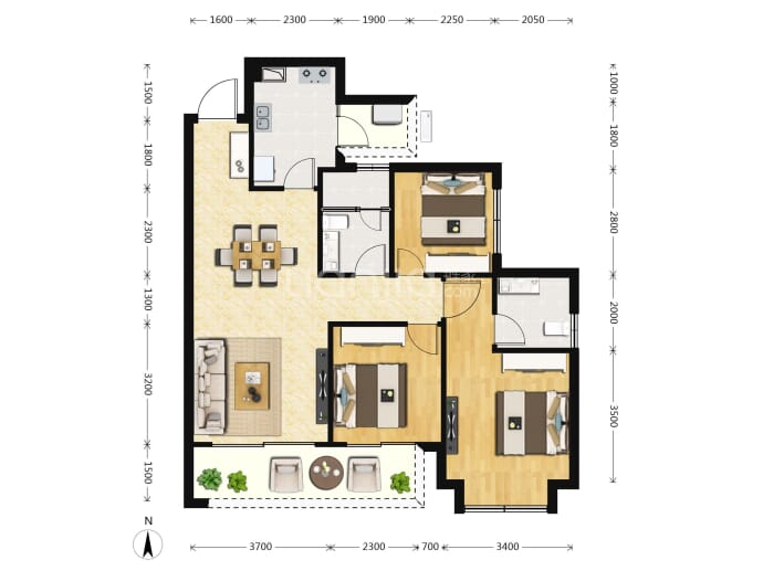 人居江岸林语--建面 107m²