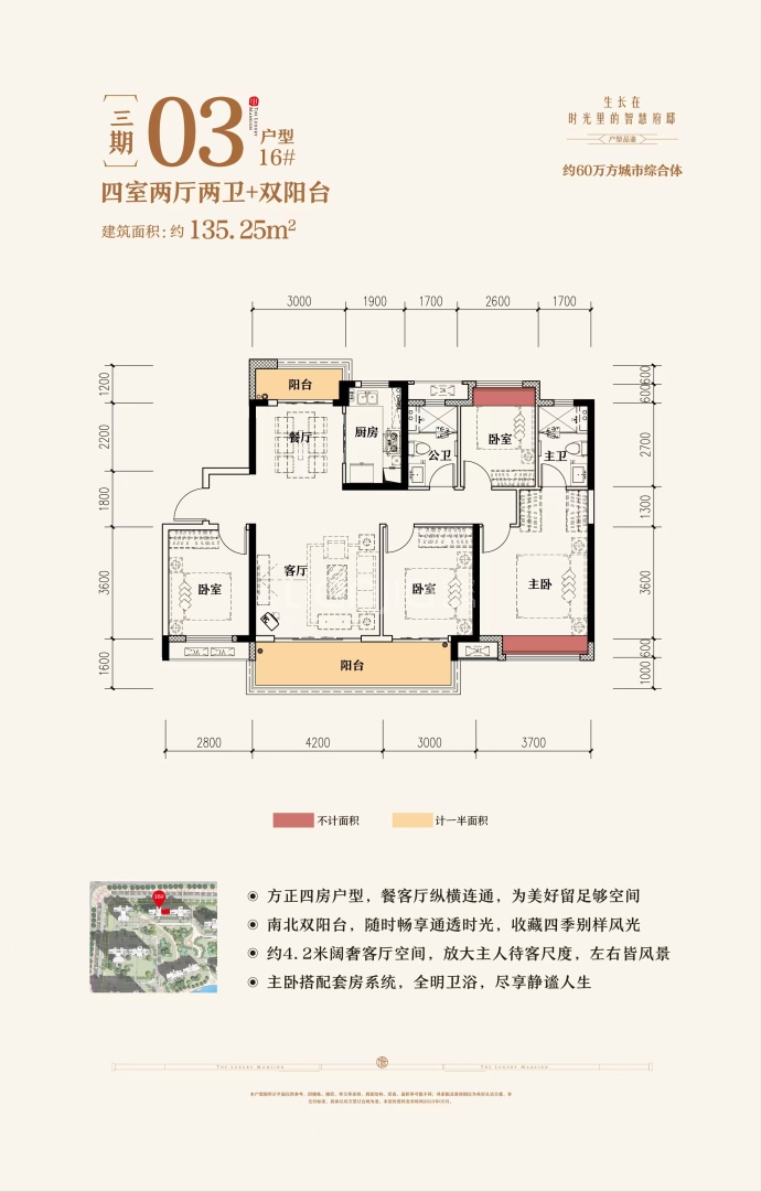 美的国宾府--建面 135.25m²