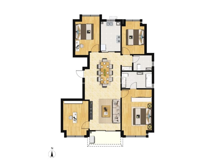 瑞仕云曜璟庭--建面 142m²