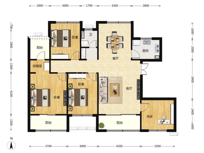 天赋乐宜--建面 127.8m²