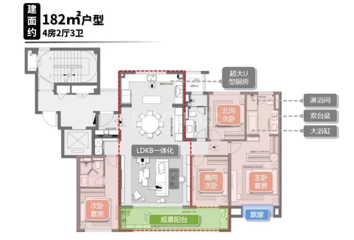 万科朗拾玉湖--建面 183m²