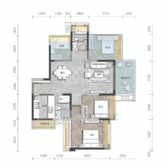 和风丽映花园--建面 103.36m²