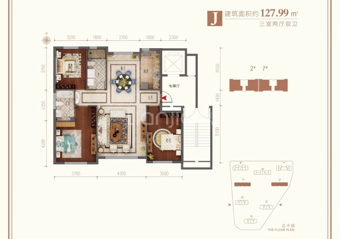 百合尚苑--建面 127.99m²