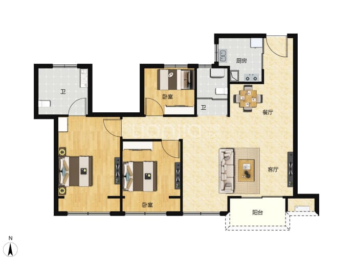 大正·水晶森林二期--建面 115m²