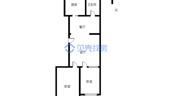 银河花园 电梯中层 采光好 格局不错....-户型图