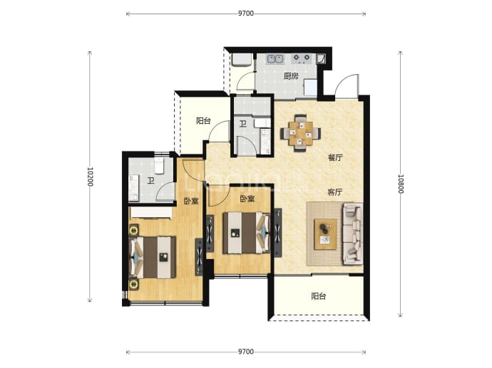 颐璟名庭--建面 93m²