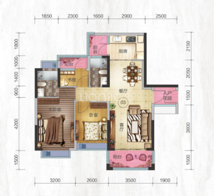 悦珑华府--建面 92.63m²