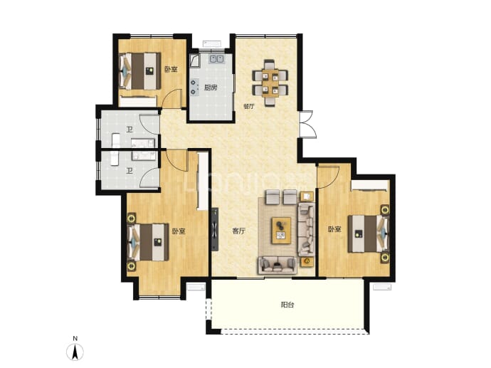 承和书香庭--建面 130m²