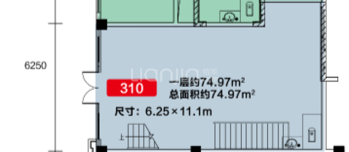 千田理想城--建面 74.97m²
