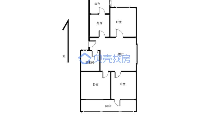 房屋急卖，中间楼层，采光好位置好 户型好  简单装修-户型图