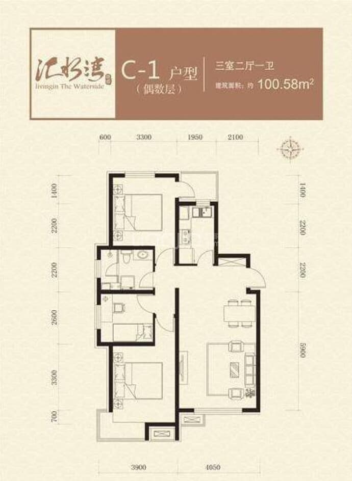 兴盛汇水湾--建面 100.58m²