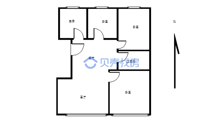 此房是小高层公摊小，视野开阔。小区安静出行方便-户型图