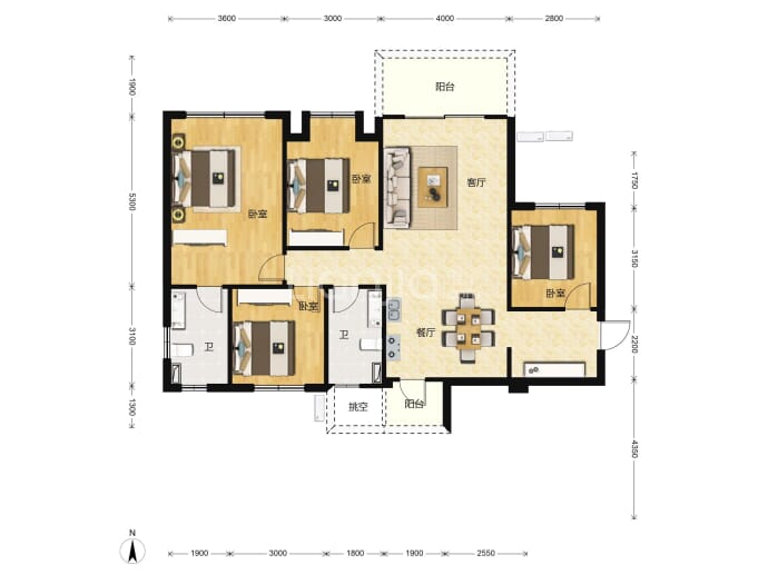 御景鸿庭--建面 118.63m²