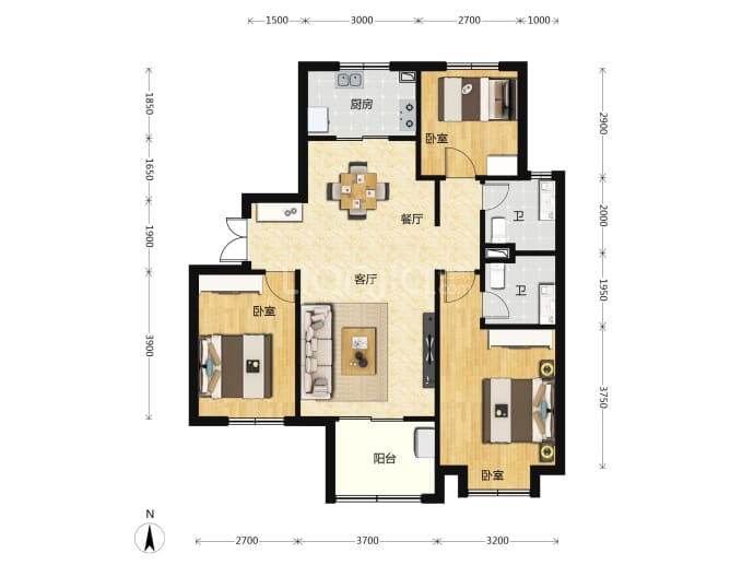 华誉云著府--建面 106m²